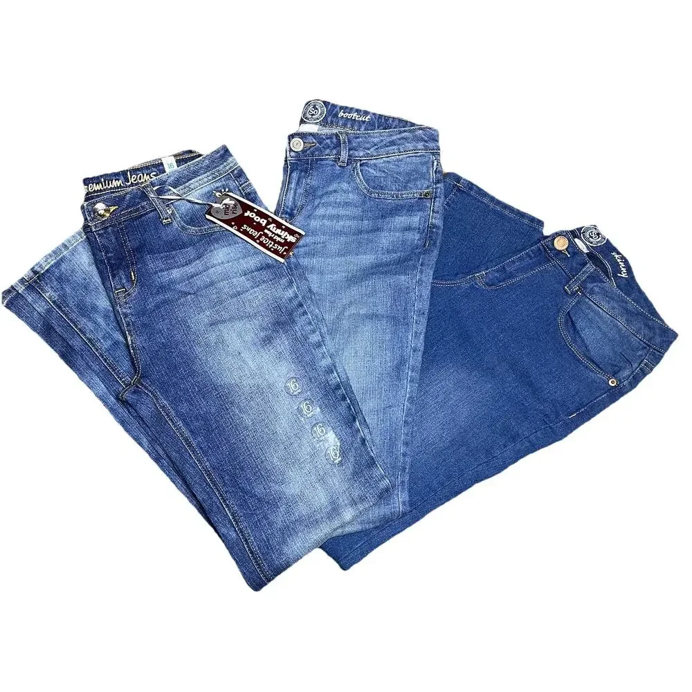 Girls Size 16 Skinny Bootcut Jeans Denim Blue Lot New MSRP $96 Justice Sonoma